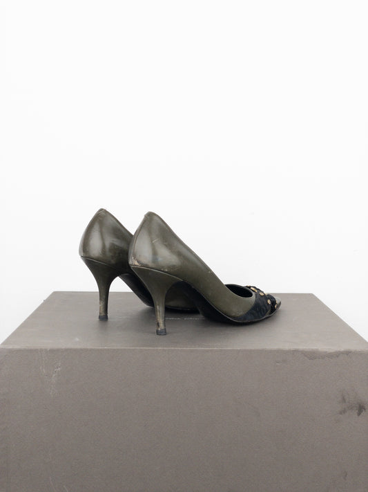 Dior by Galliano AW04 Parachute Bondage Pump Heels