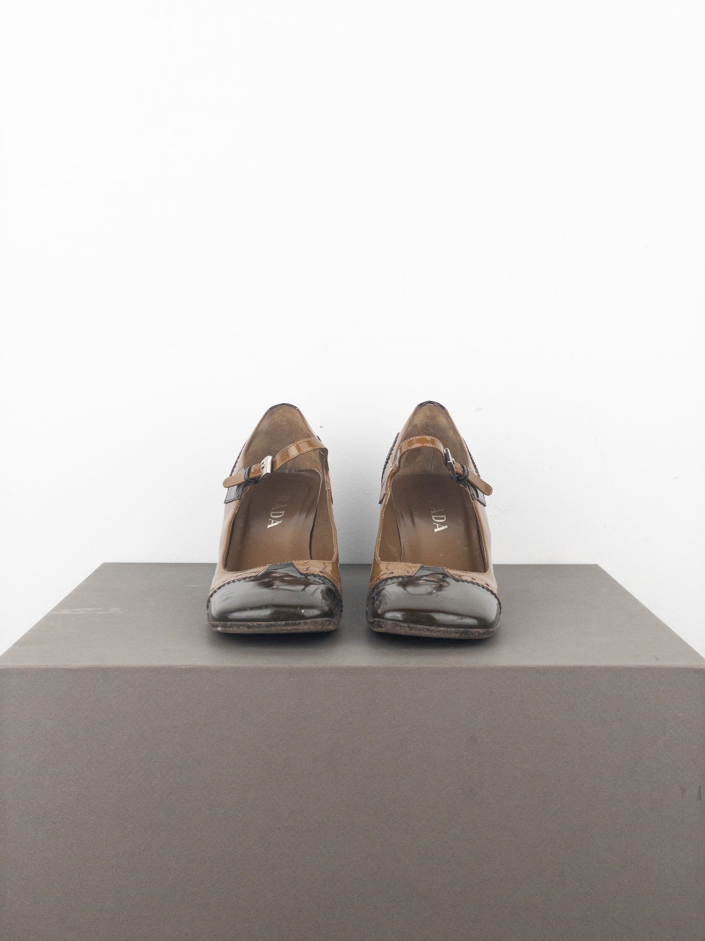 Prada AW99 Square Toe Brogue Pump Heels