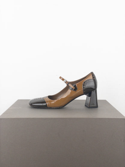 Prada AW99 Square Toe Brogue Pump Heels