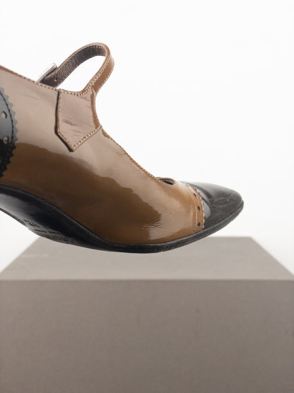 Prada AW99 Square Toe Brogue Pump Heels