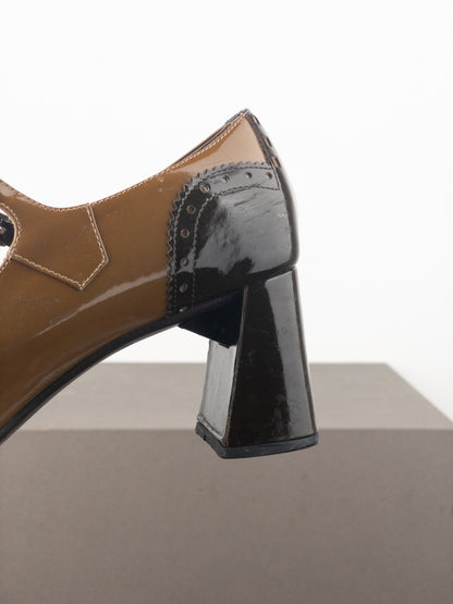 Prada AW99 Square Toe Brogue Pump Heels