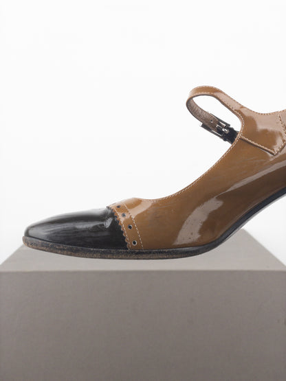 Prada AW99 Square Toe Brogue Pump Heels