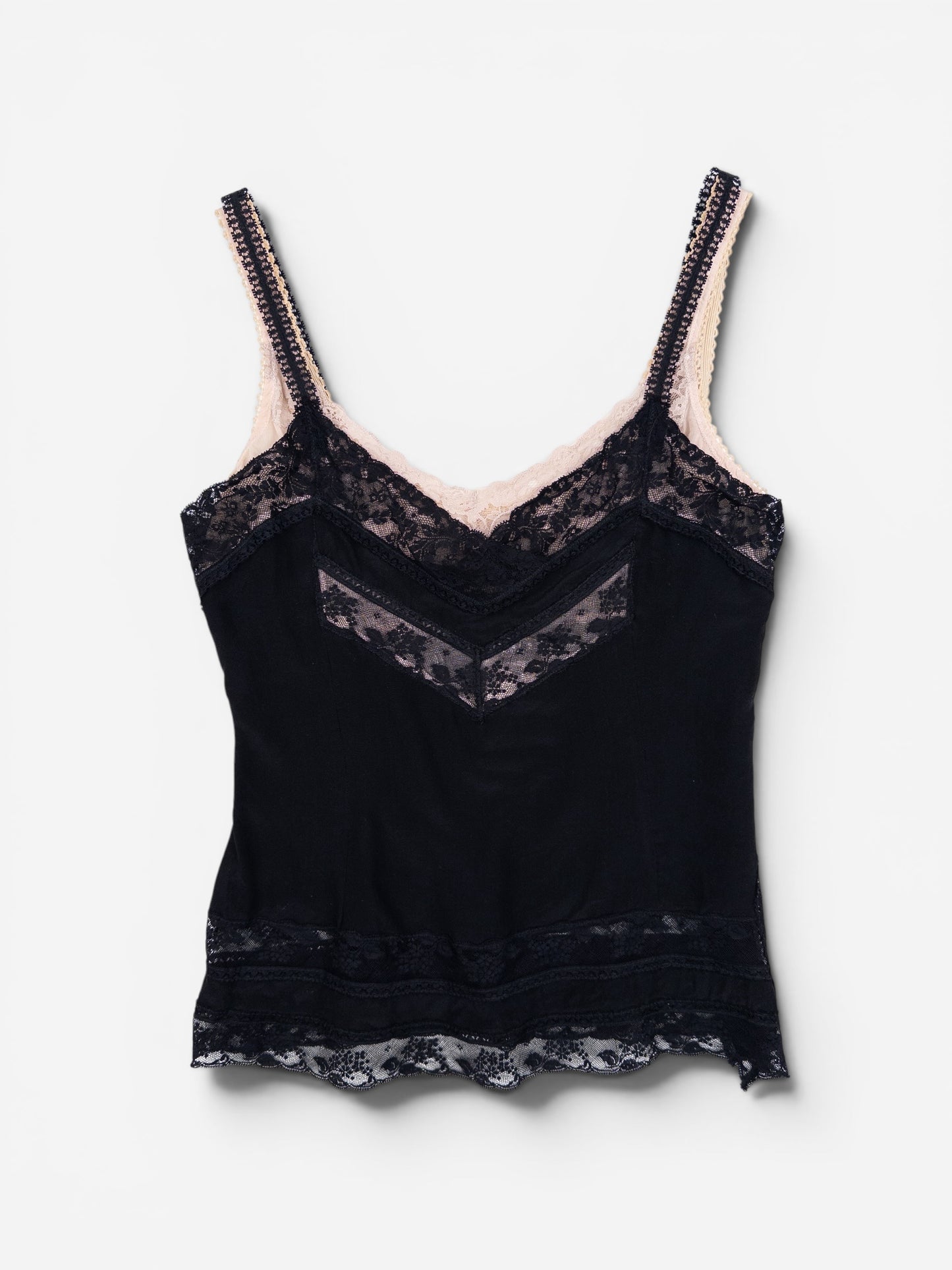 Dolce & Gabbana 2000s Double Layered Lace Camisole Top