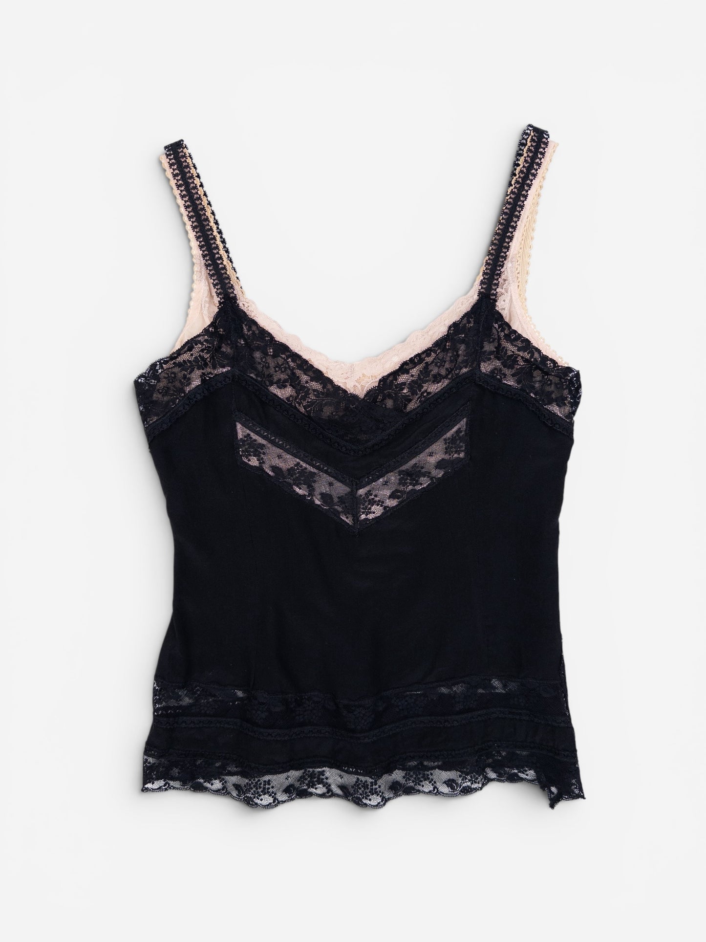 Dolce & Gabbana 2000s Double Layered Lace Camisole Top