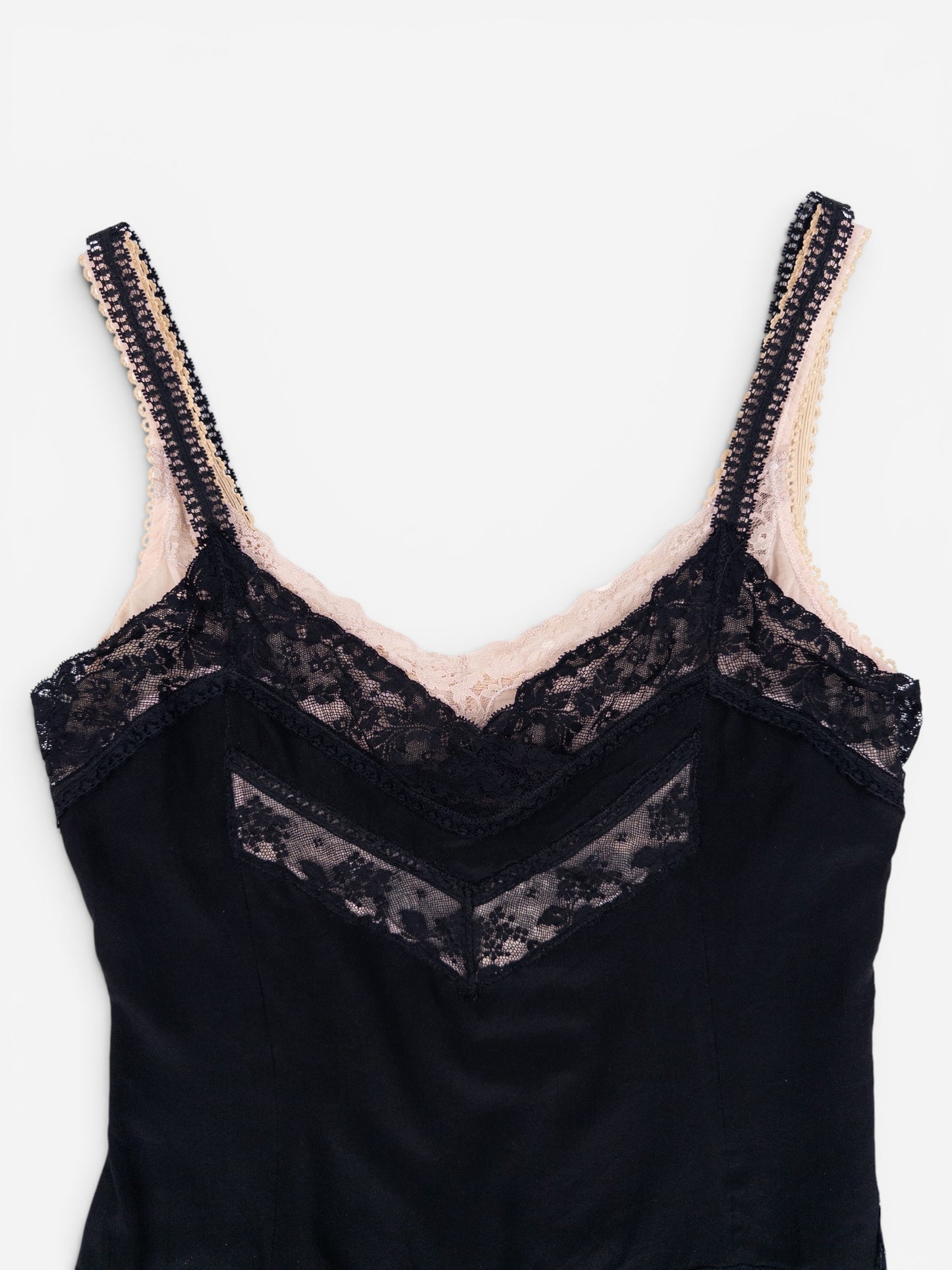 Dolce & Gabbana 2000s Double Layered Lace Camisole Top