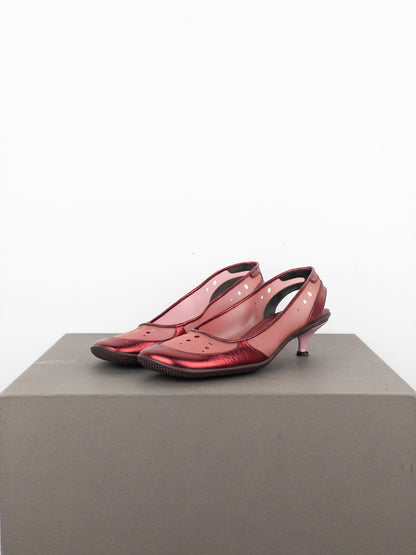 Miu Miu SS00 Transparent Space Bubble Slingback Kitten Heels