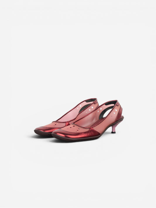 Miu Miu SS00 Transparent Space Bubble Slingback Kitten Heels