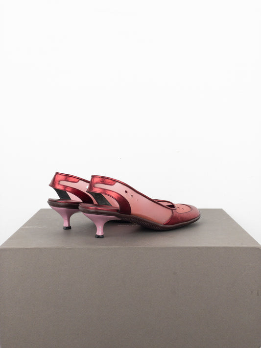 Miu Miu SS00 Transparent Space Bubble Slingback Kitten Heels