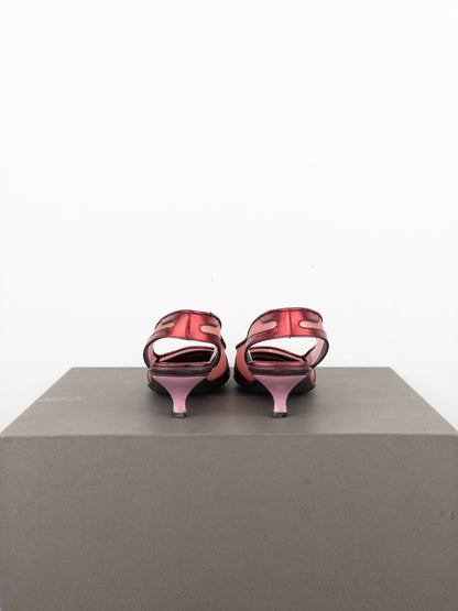 Miu Miu SS00 Transparent Space Bubble Slingback Kitten Heels