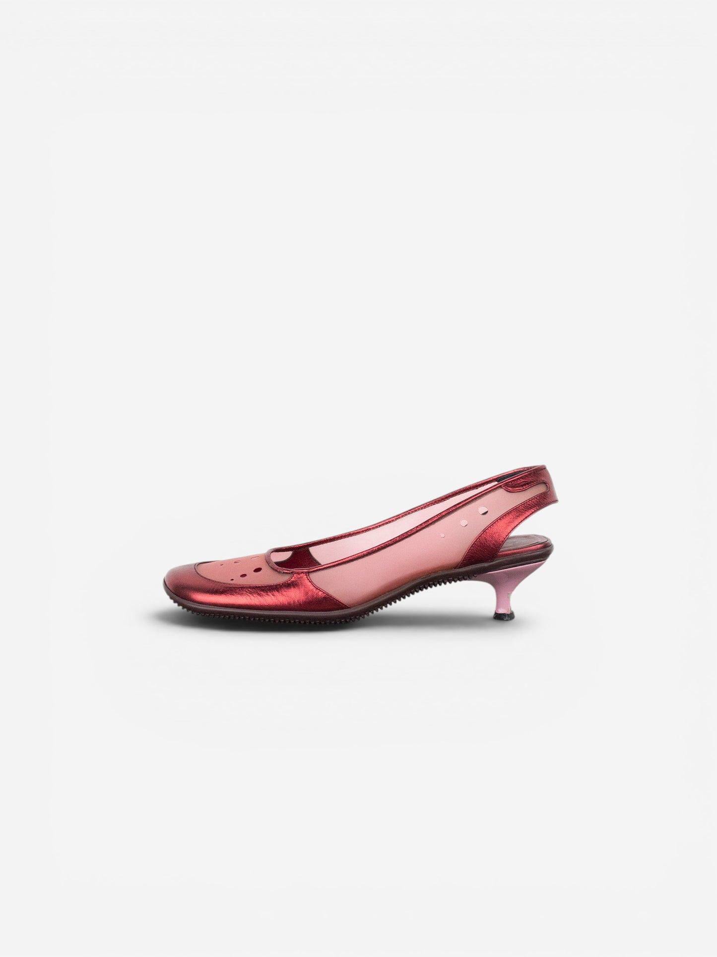 Miu Miu SS00 Transparent Space Bubble Slingback Kitten Heels – photo 3