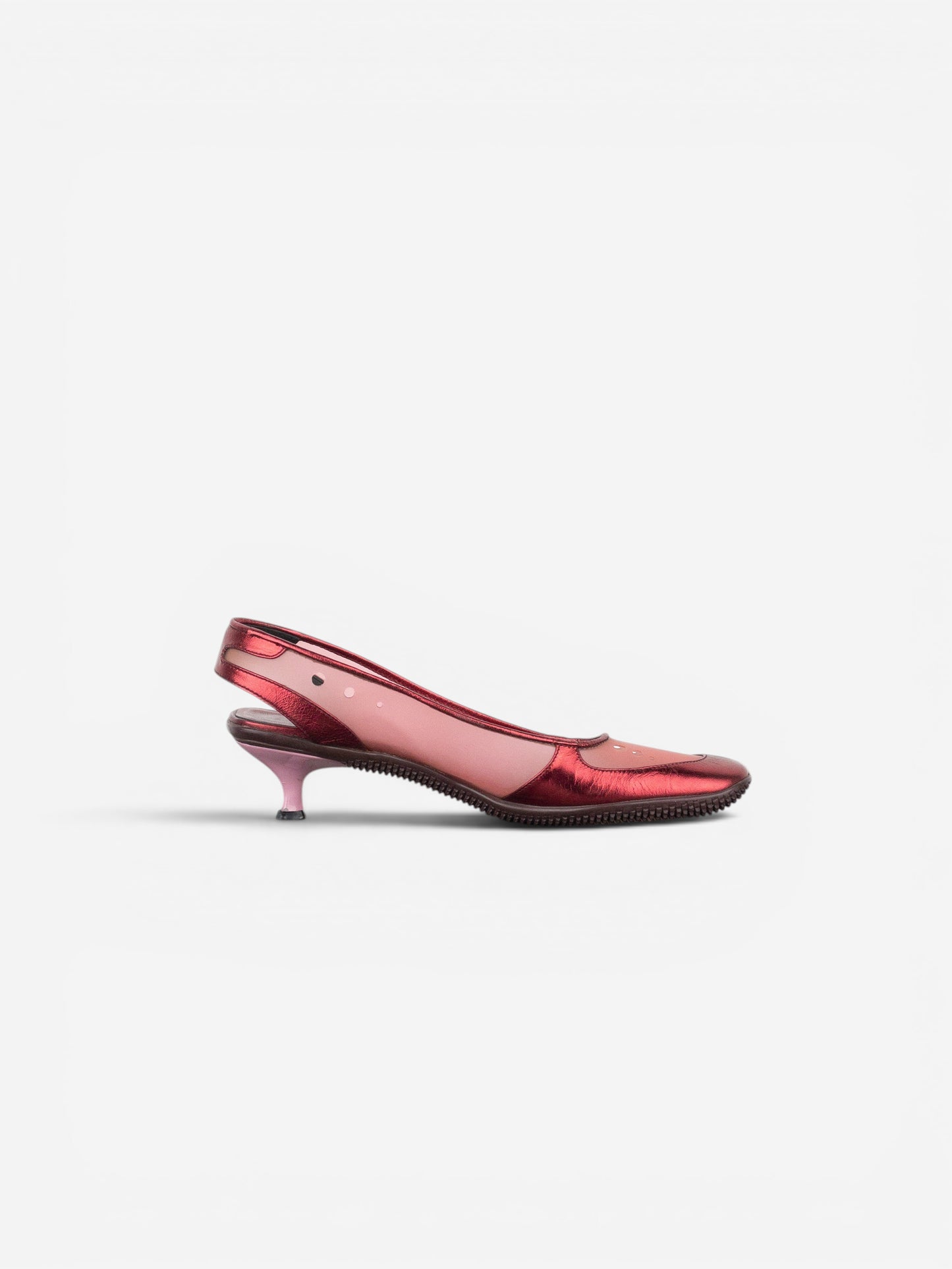 Miu Miu SS00 Transparent Space Bubble Slingback Kitten Heels – photo 4