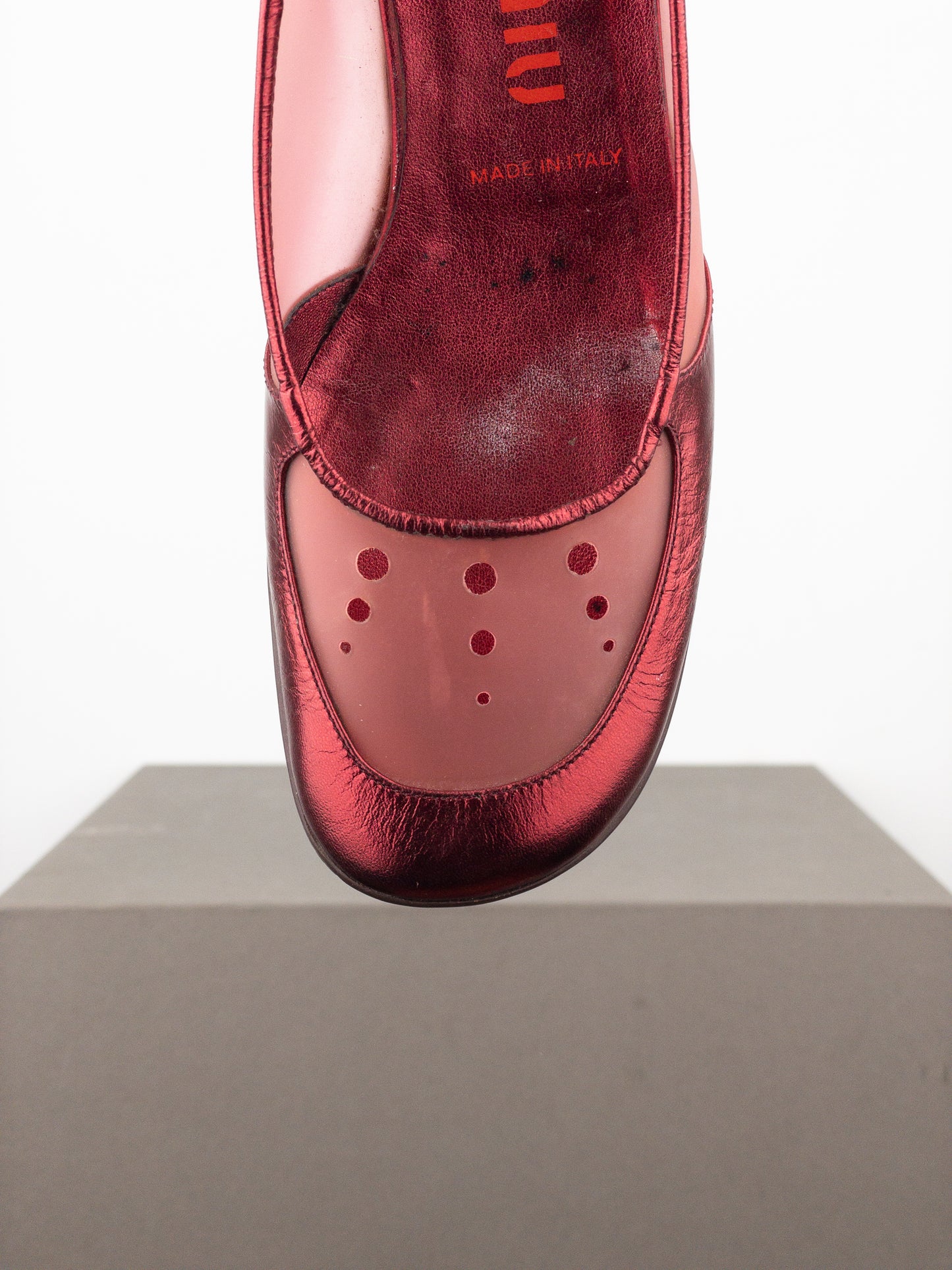 Miu Miu SS00 Transparent Space Bubble Slingback Kitten Heels