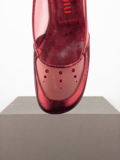 Miu Miu SS00 Transparent Space Bubble Slingback Kitten Heels