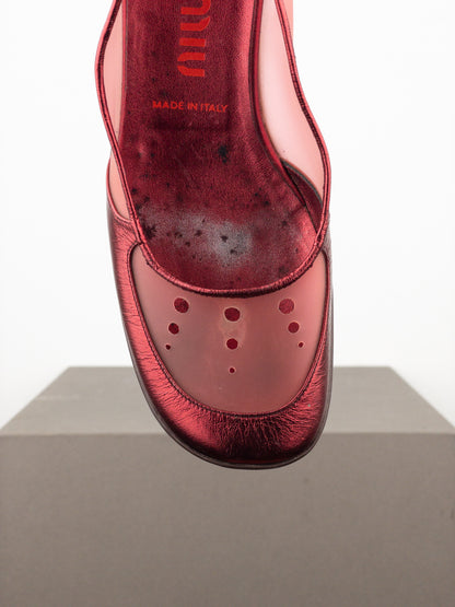Miu Miu SS00 Transparent Space Bubble Slingback Kitten Heels