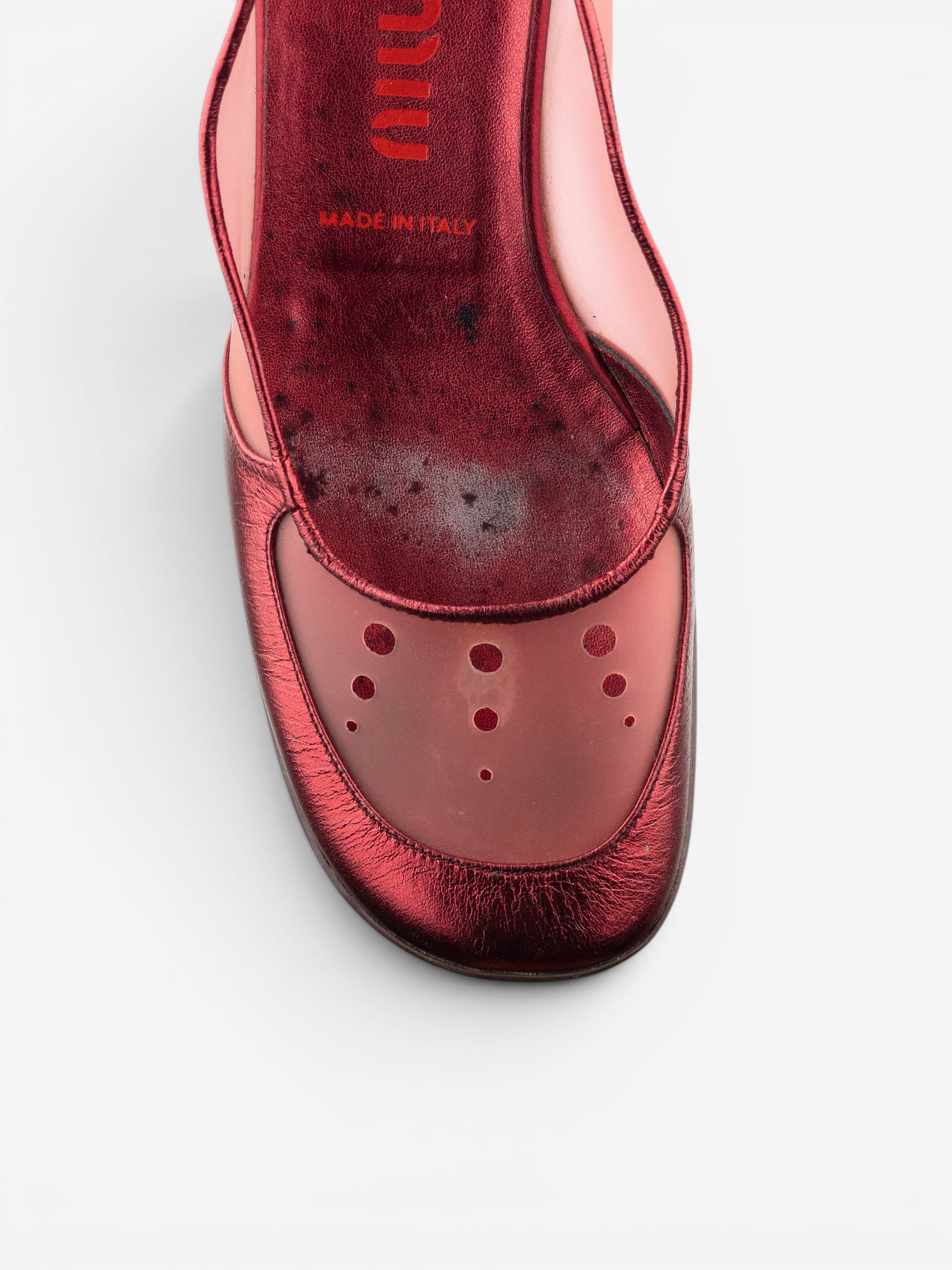 Miu Miu SS00 Transparent Space Bubble Slingback Kitten Heels – photo 7
