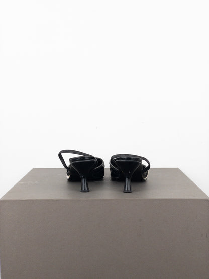 Dior by Galliano SS04 ‘D Trick’ Crocodile Slingback Mule Kitten Heels