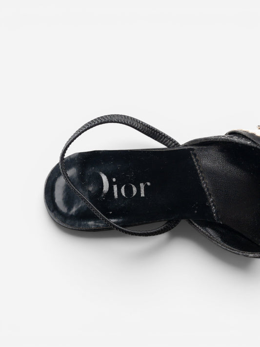 Dior by Galliano SS04 ‘D Trick’ Crocodile Slingback Mule Kitten Heels – photo 11