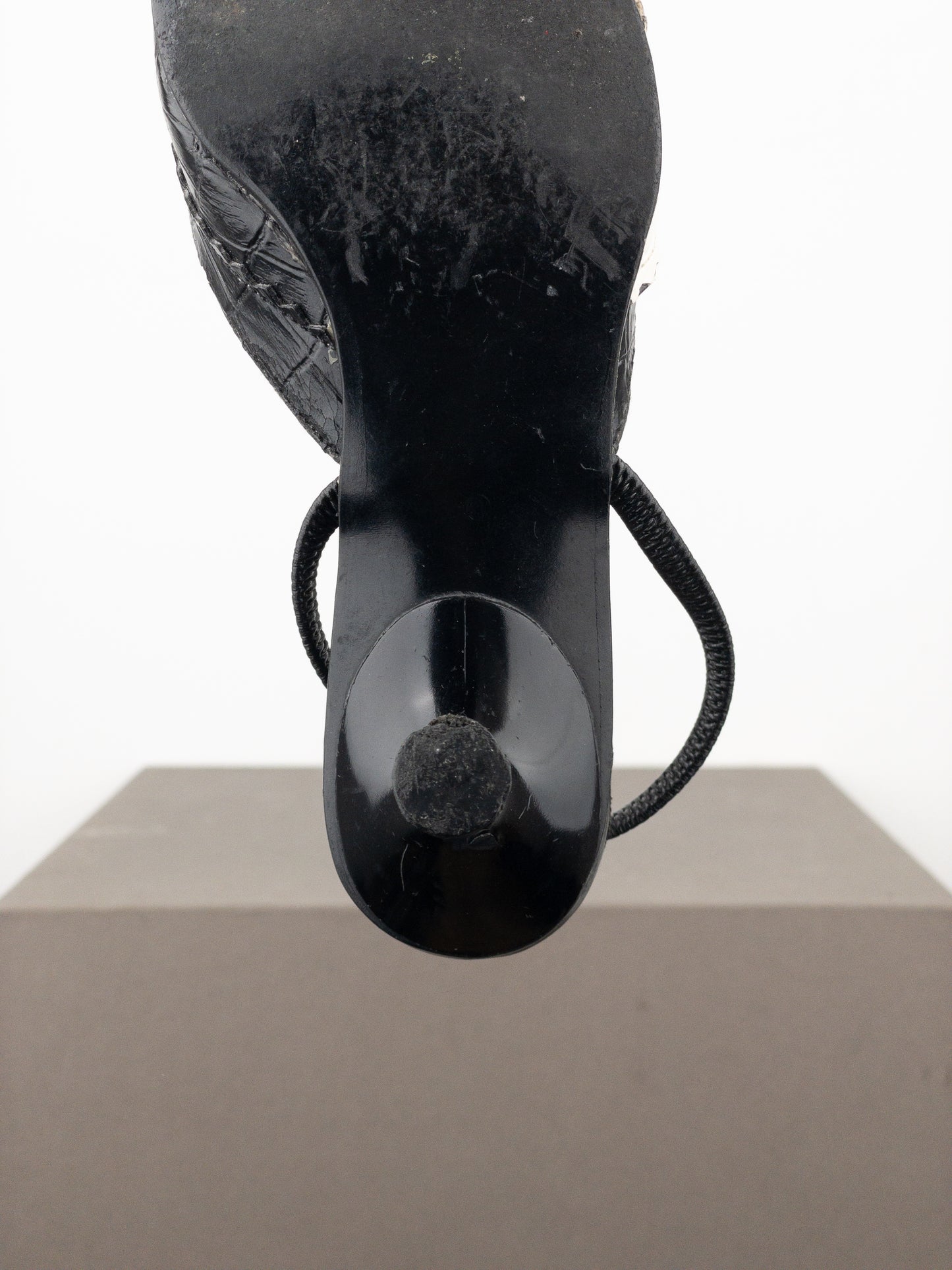 Dior by Galliano SS04 ‘D Trick’ Crocodile Slingback Mule Kitten Heels