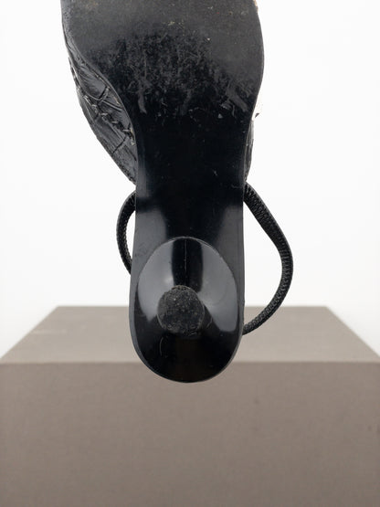 Dior by Galliano SS04 ‘D Trick’ Crocodile Slingback Mule Kitten Heels