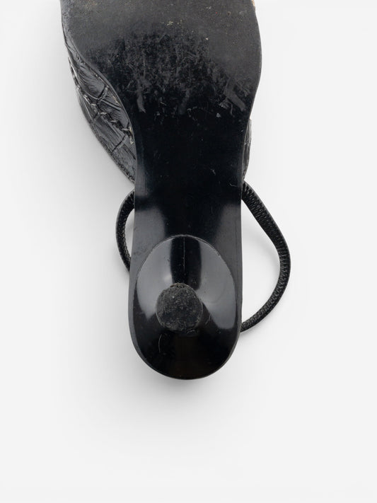 Dior by Galliano SS04 ‘D Trick’ Crocodile Slingback Mule Kitten Heels – photo 12