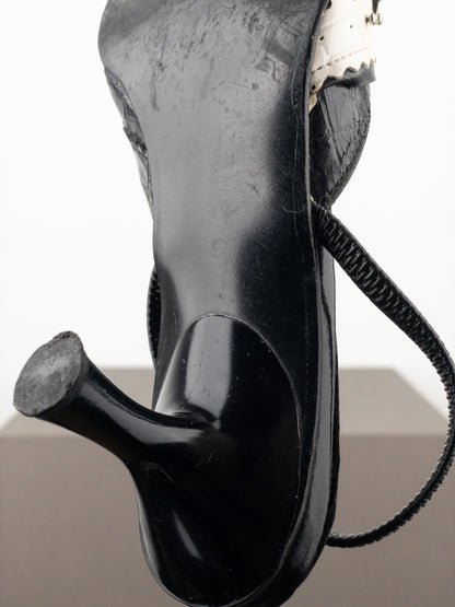 Dior by Galliano SS04 ‘D Trick’ Crocodile Slingback Mule Kitten Heels