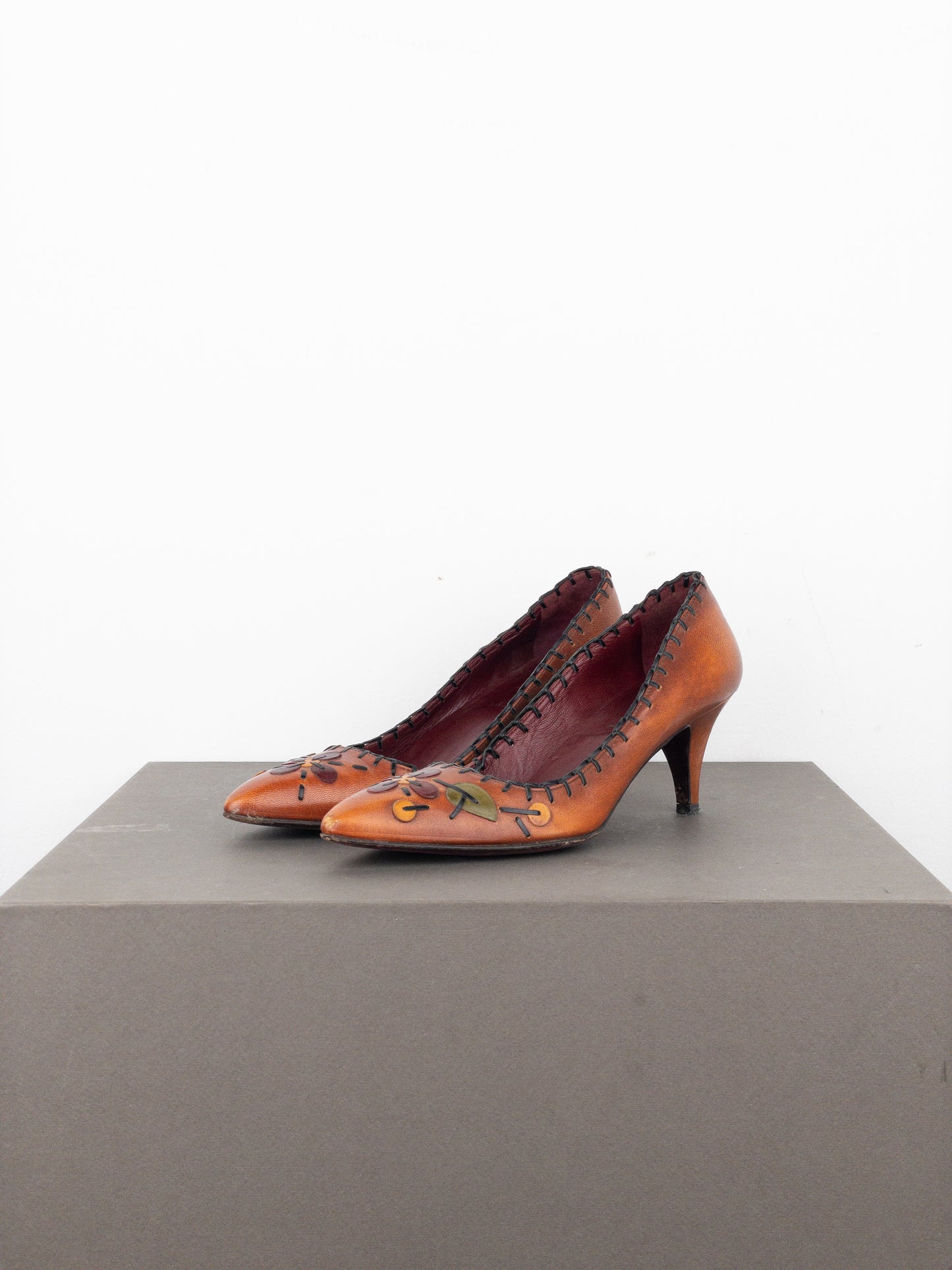 Prada AW99 Leaves Pump Kitten Heels