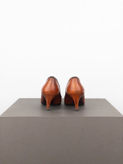 Prada AW99 Leaves Pump Kitten Heels