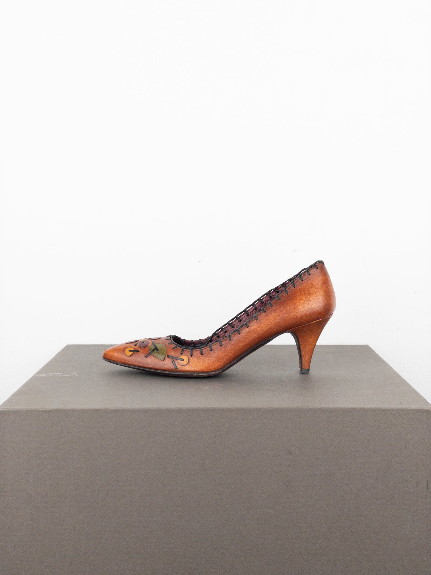 Prada AW99 Leaves Pump Kitten Heels