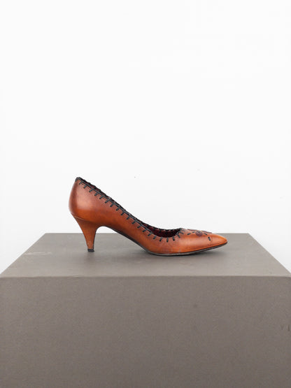 Prada AW99 Leaves Pump Kitten Heels