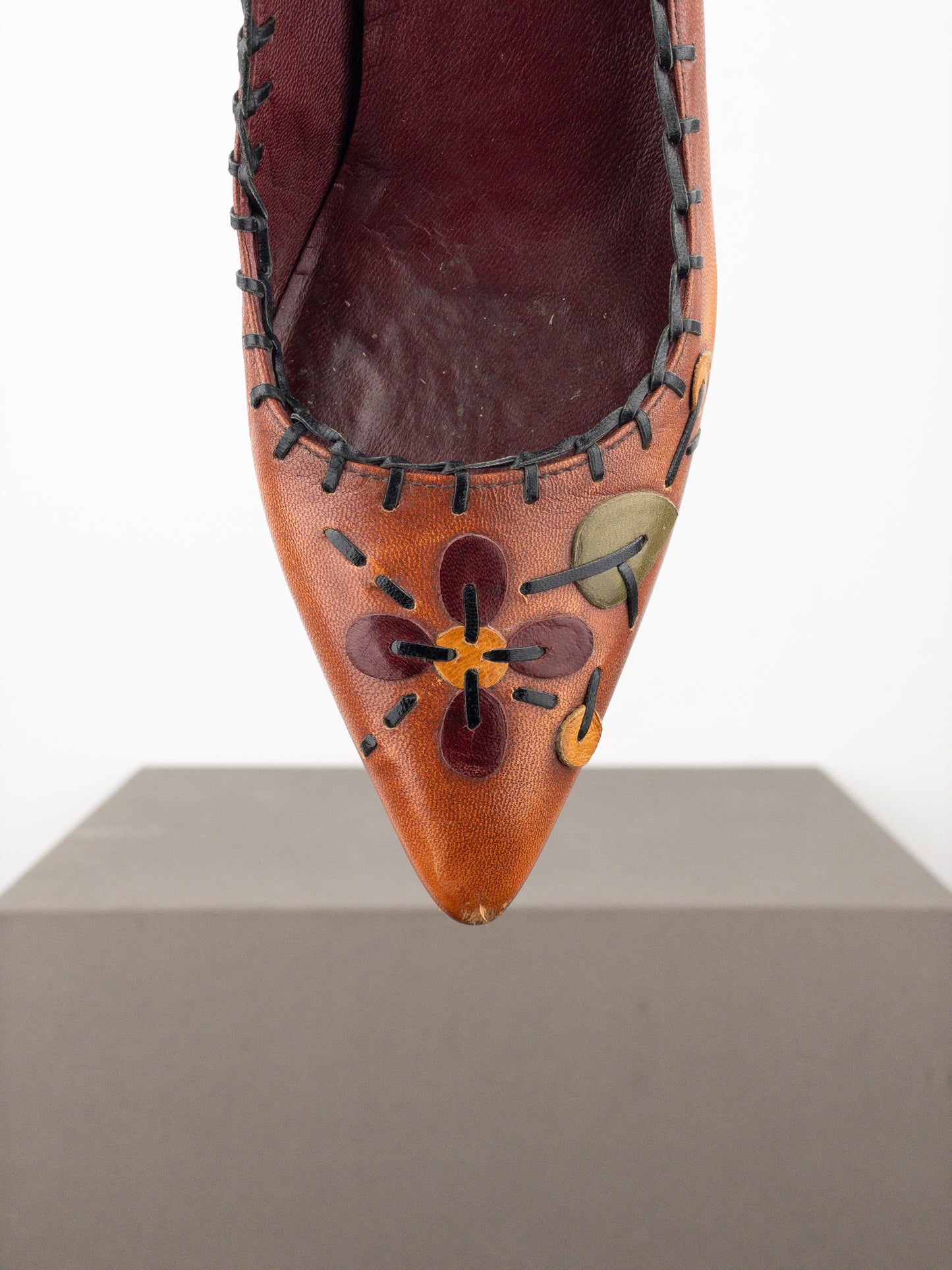 Prada AW99 Leaves Pump Kitten Heels