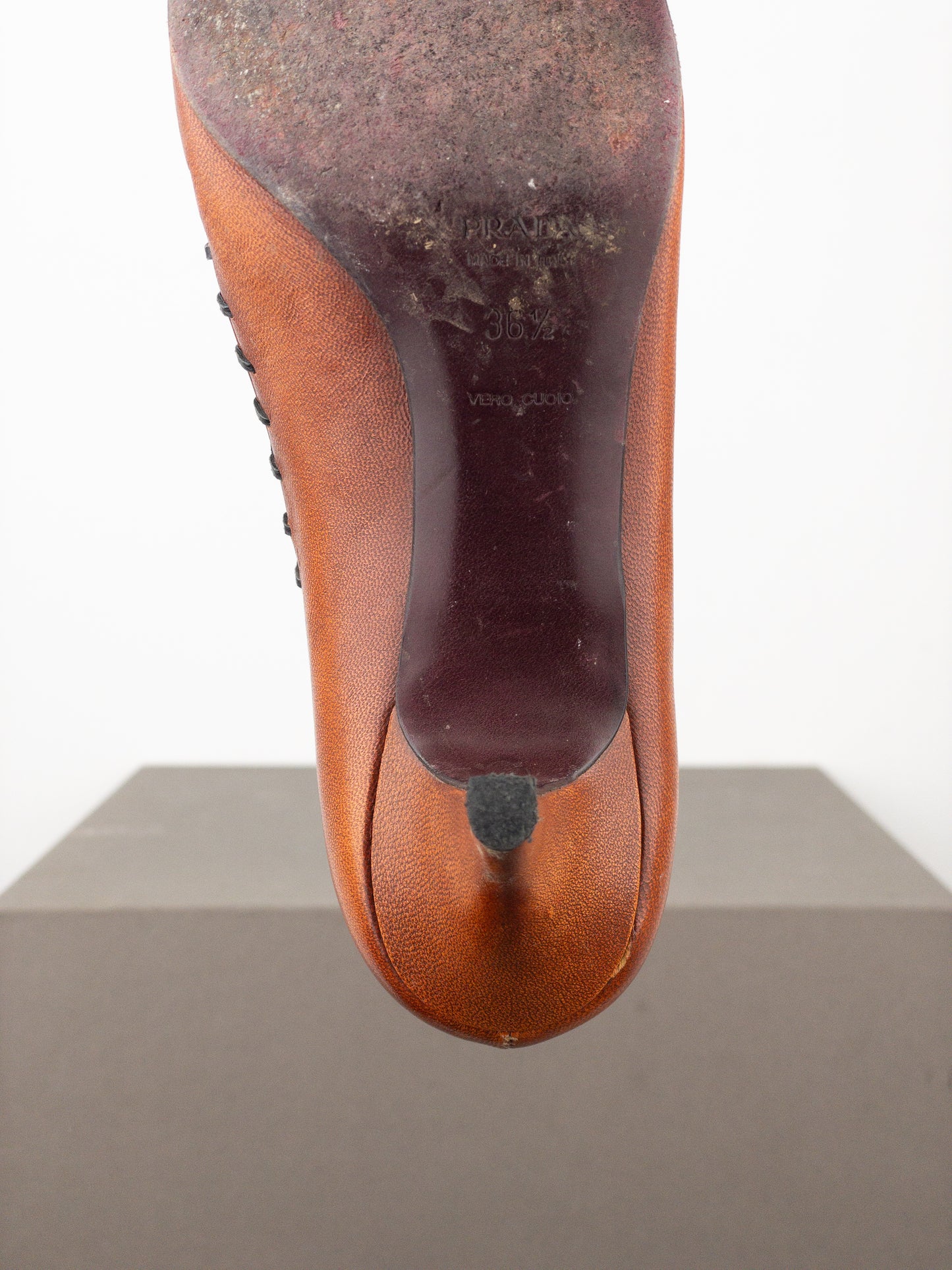 Prada AW99 Leaves Pump Kitten Heels