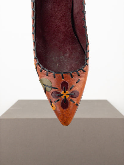 Prada AW99 Leaves Pump Kitten Heels