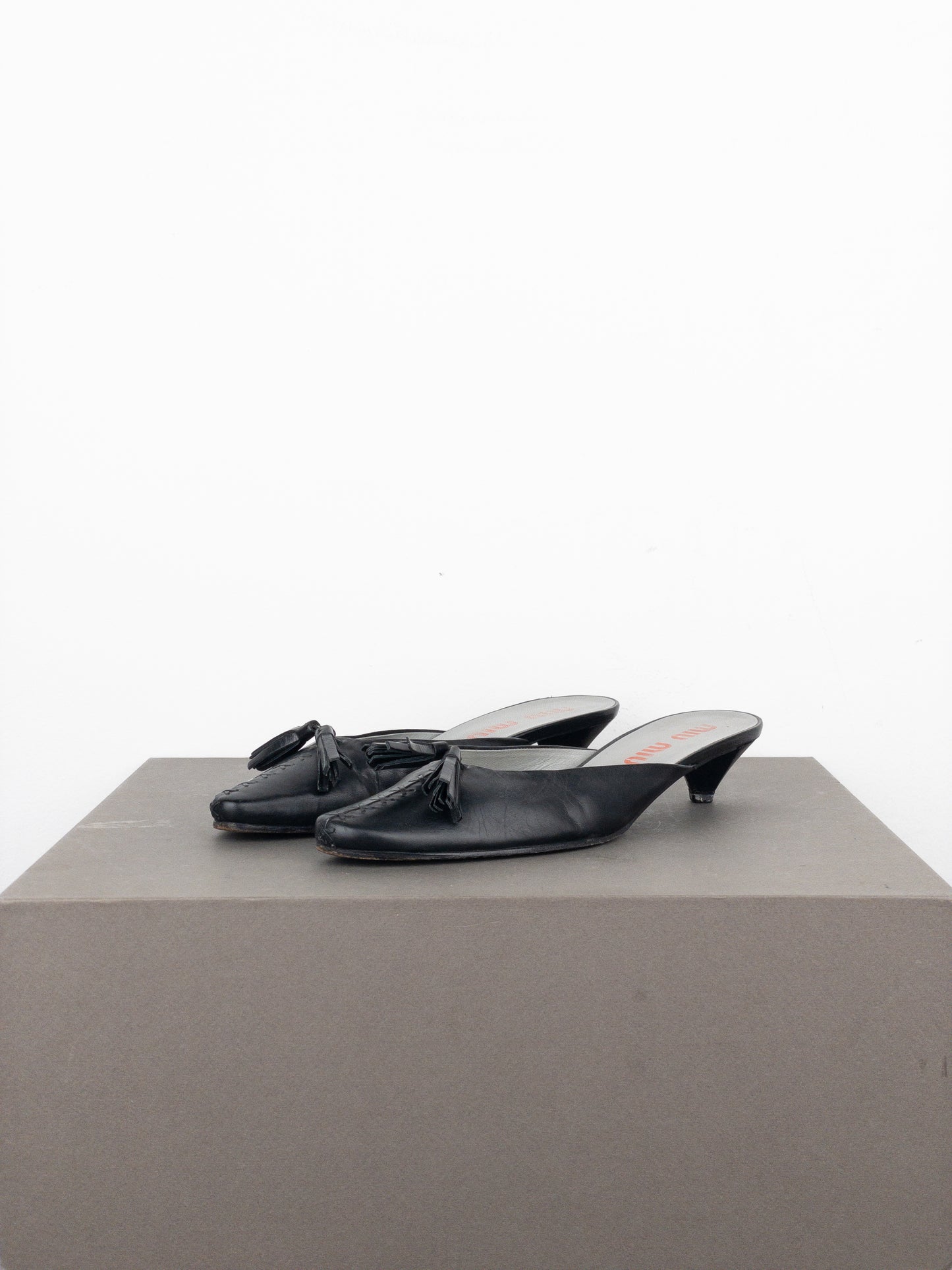Miu Miu 2000s Tassel Mule Kitten Heels