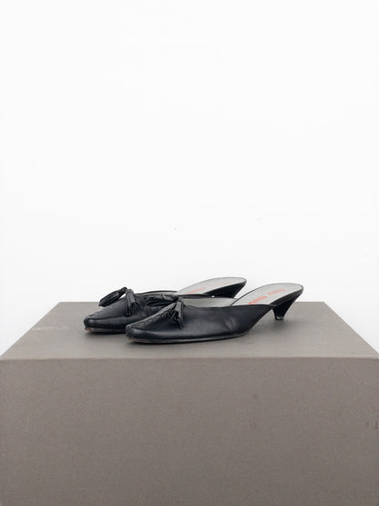Miu Miu 2000s Tassel Mule Kitten Heels