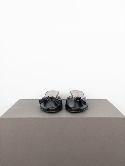 Miu Miu 2000s Tassel Mule Kitten Heels