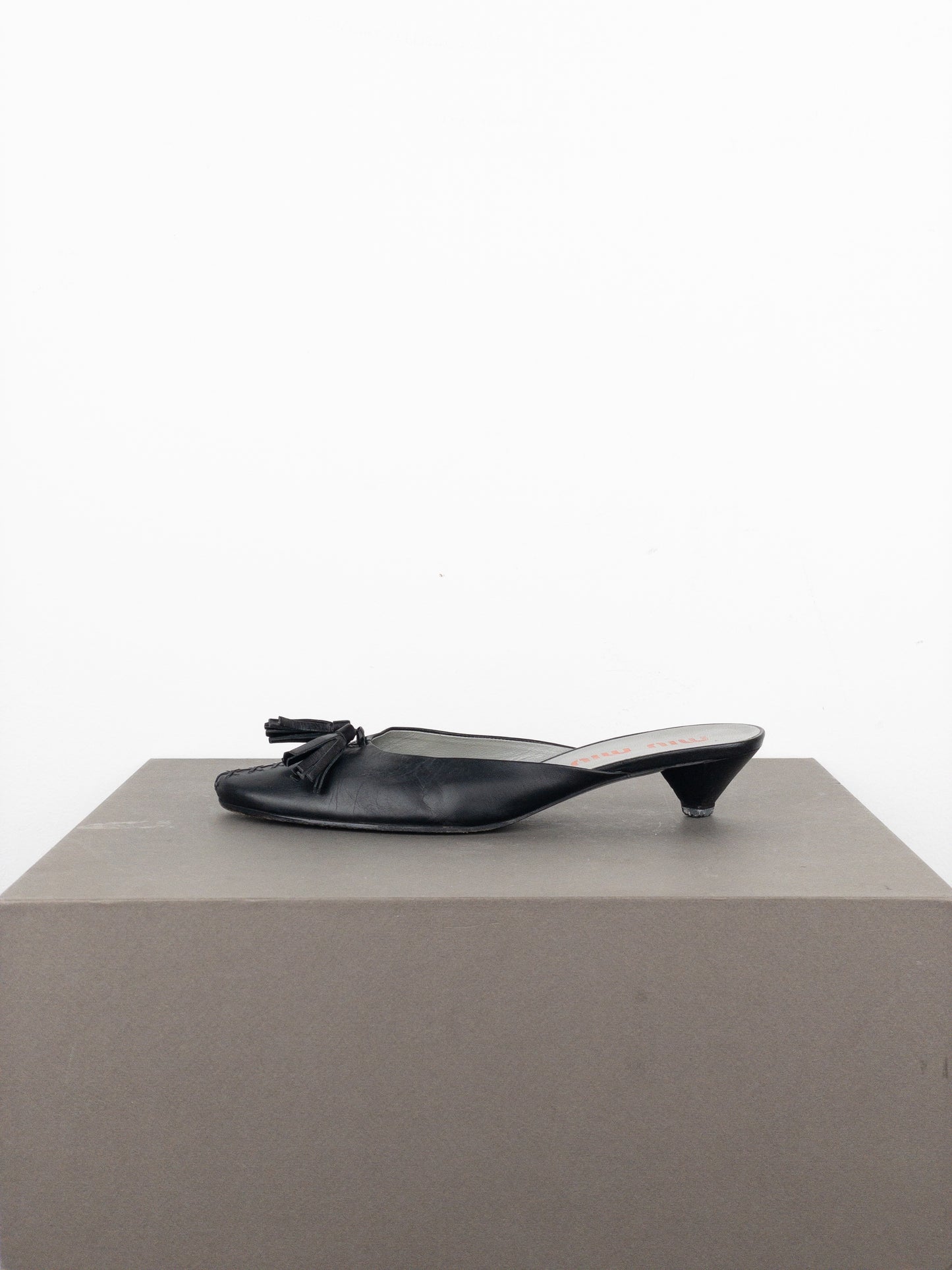 Miu Miu 2000s Tassel Mule Kitten Heels