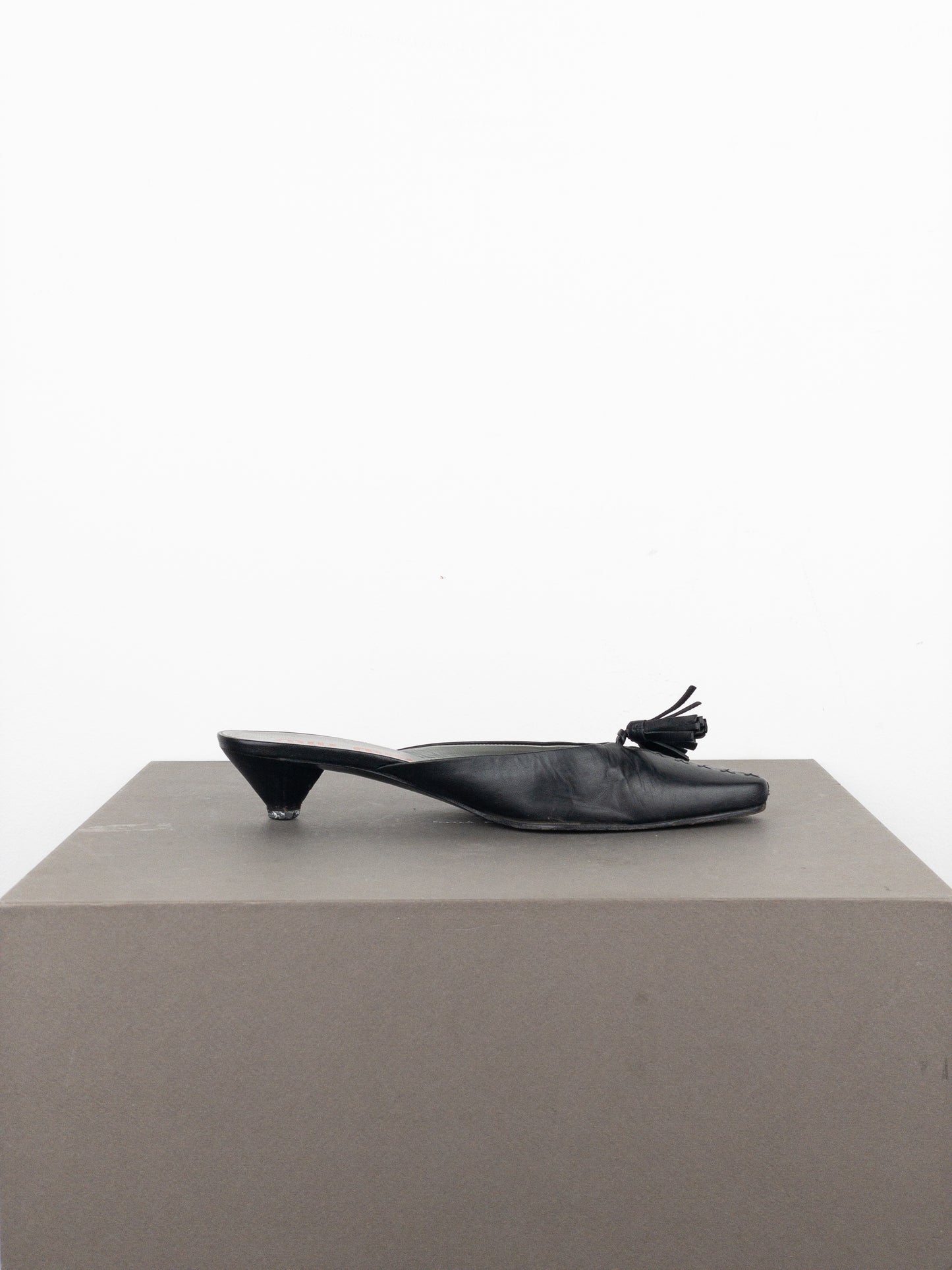 Miu Miu 2000s Tassel Mule Kitten Heels