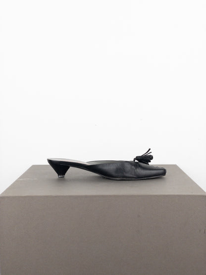 Miu Miu 2000s Tassel Mule Kitten Heels