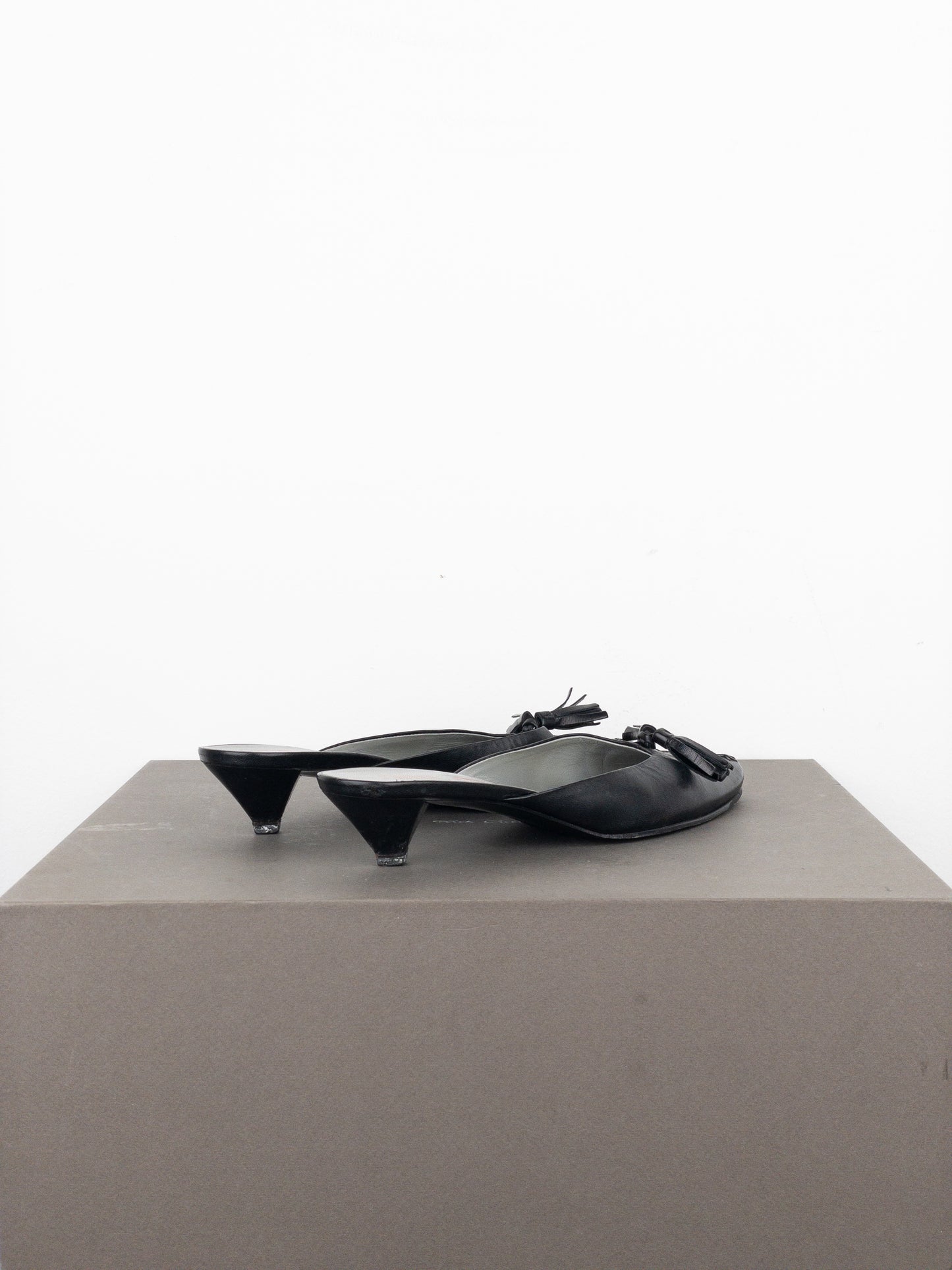 Miu Miu 2000s Tassel Mule Kitten Heels