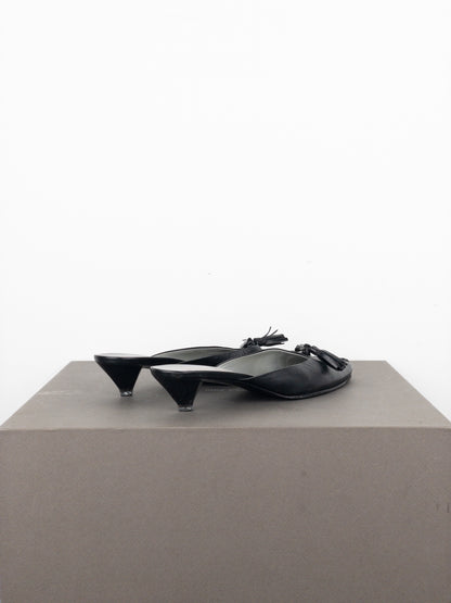 Miu Miu 2000s Tassel Mule Kitten Heels