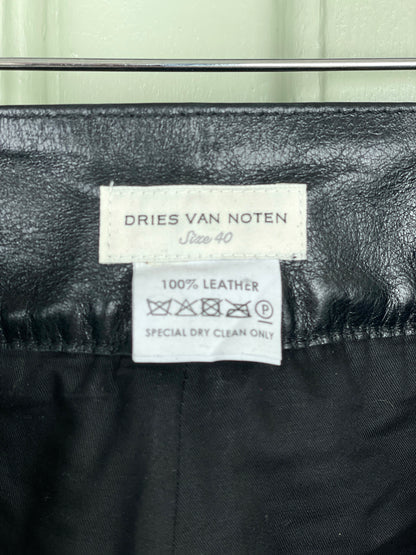 Dries van Noten AW05 Leather Biker Pants