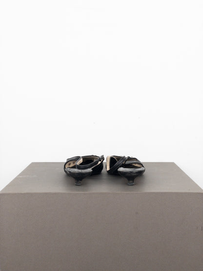 Gucci by Tom Ford 2000s GG Logo Slingback Kitten Heels