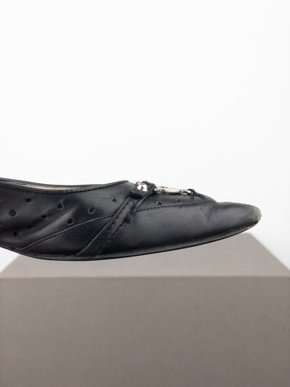 Gucci by Tom Ford 2000s GG Logo Slingback Kitten Heels