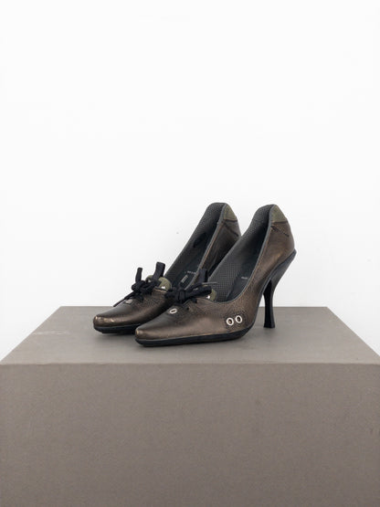 Miu Miu AW99 Lace-Up Sports Pump Kitten Heels