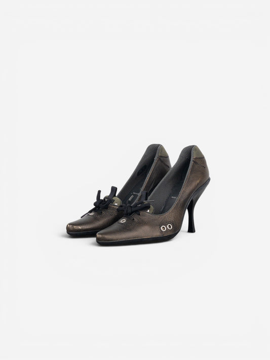 Miu Miu AW99 Lace-Up Sports Pump Kitten Heels