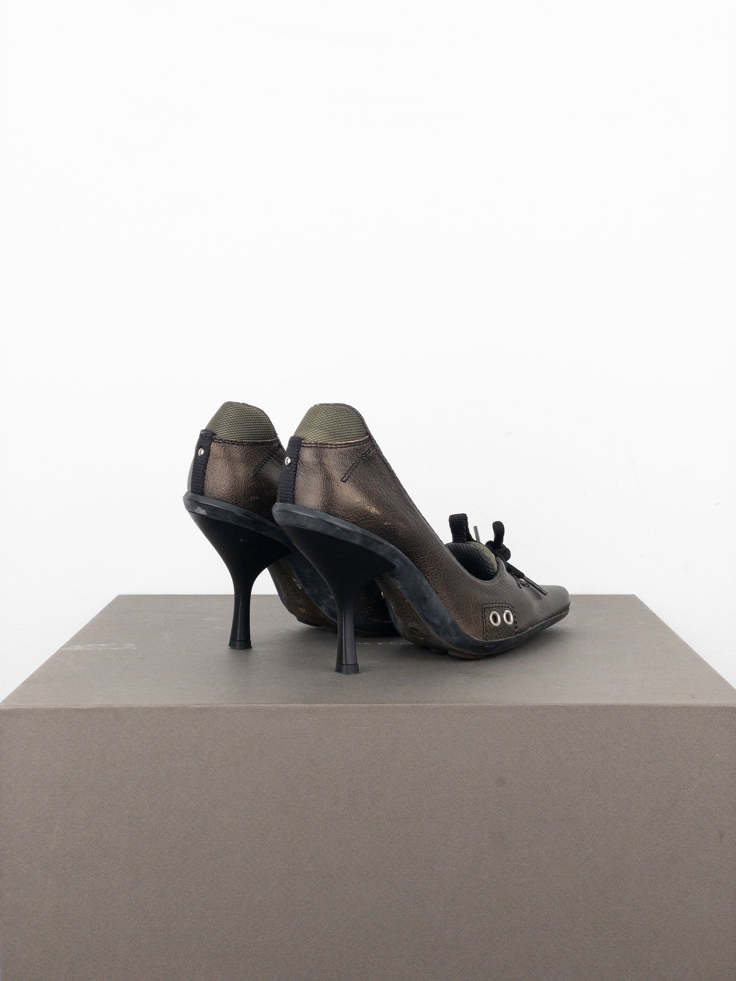 Miu Miu AW99 Lace-Up Sports Pump Kitten Heels