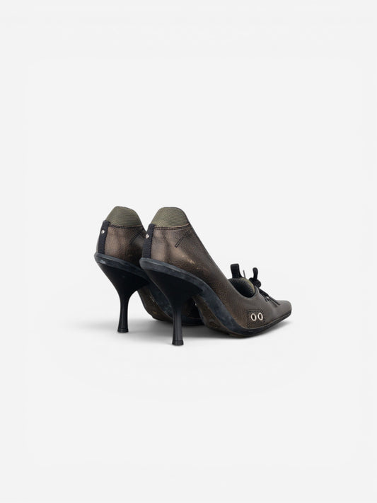Miu Miu AW99 Lace-Up Sports Pump Kitten Heels – photo 2