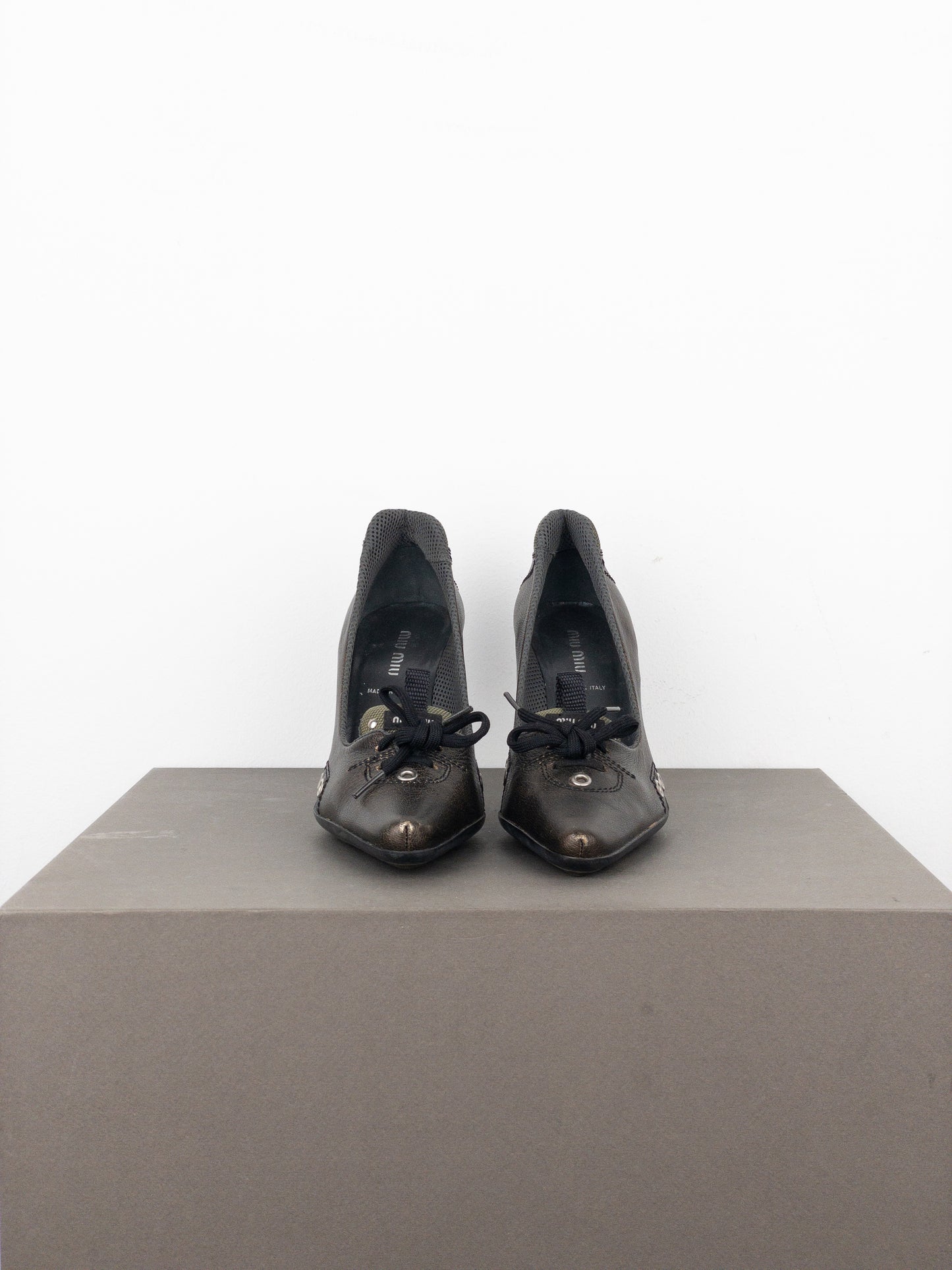 Miu Miu AW99 Lace-Up Sports Pump Kitten Heels