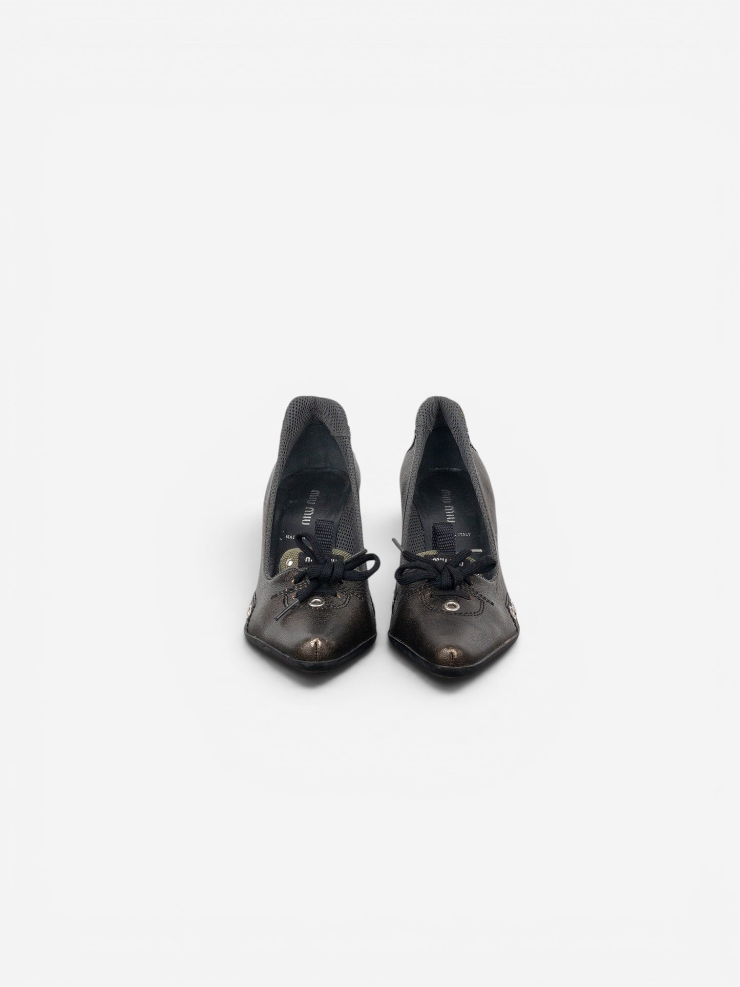Miu Miu AW99 Lace-Up Sports Pump Kitten Heels – photo 5