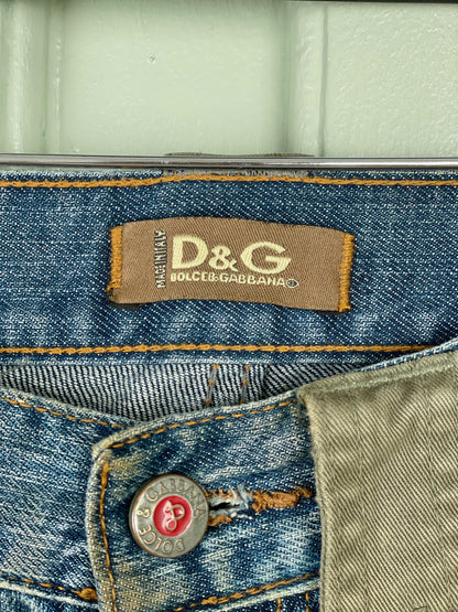 Dolce & Gabbana AW05 Hybrid Denim Cargo Pants